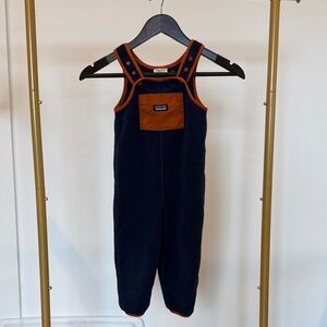 Patagonia Navy Blue Synch Overalls with Orange Trim 3T